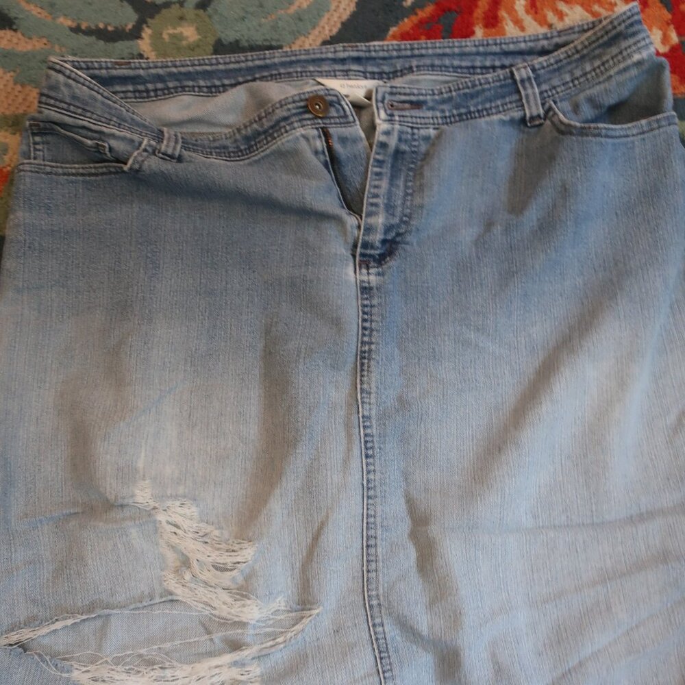 CJ Banks Denim Midi Skirt Vintage Y2K 90s 00s Back to School